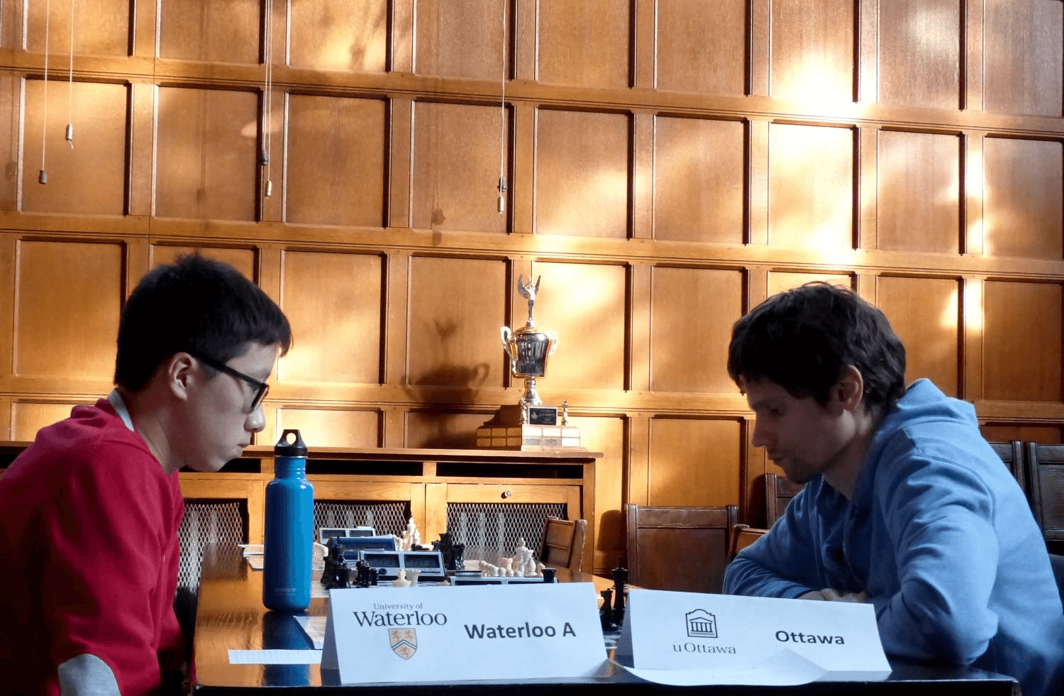 Curving abstract shapes with an orange and blue gradient